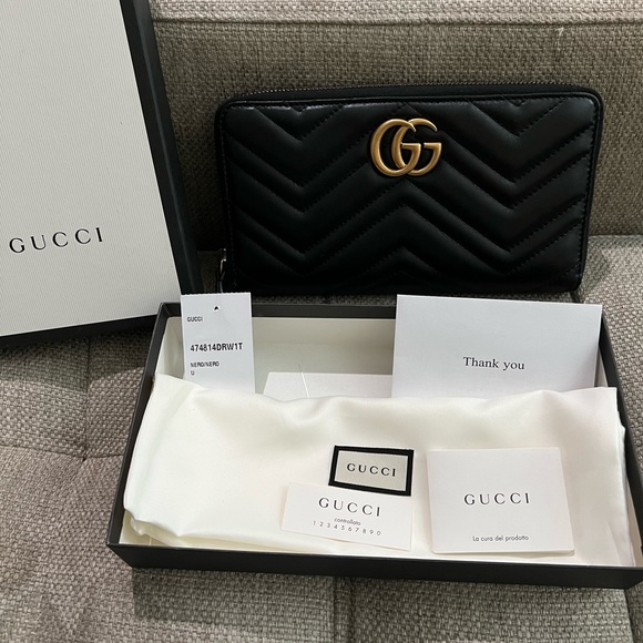 Gucci travel wallet extra large size black marmont - Picture 7 of 9